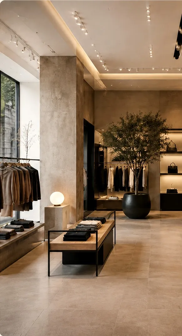 Espace retail aménagé