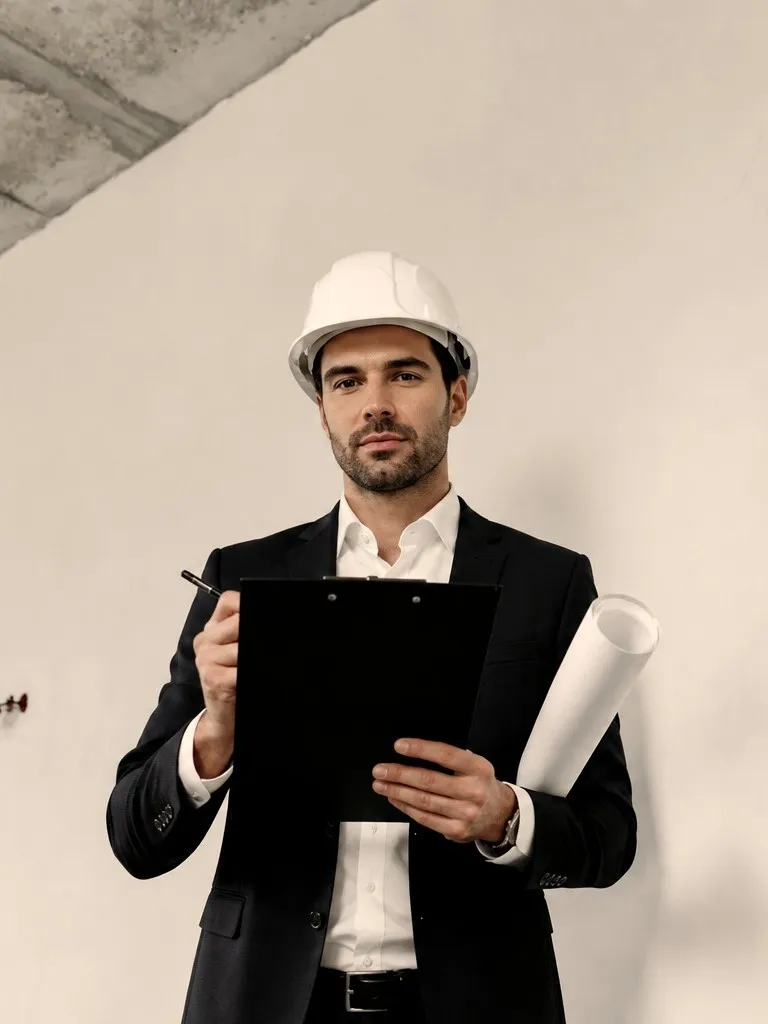 Chef de projet sur chantier (photo libre de droit)
